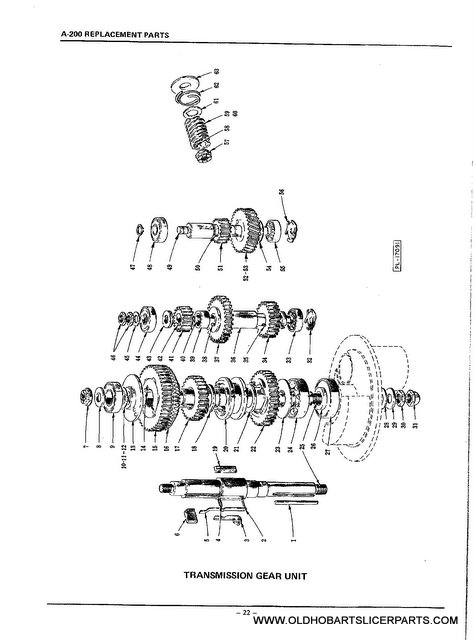 Hobart A-200 Transmission Gear Unit